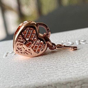 PANDORA Love You Lock Charm, PANDORA Rose
